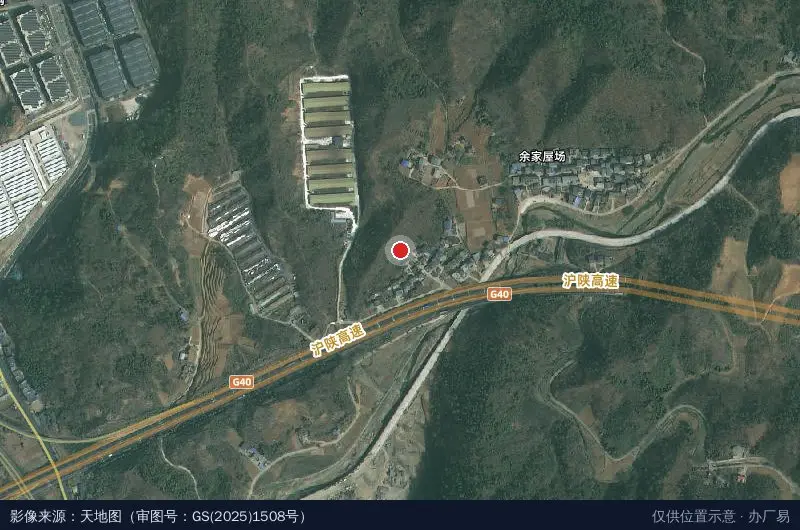 四皓产业园卫星位置示意图