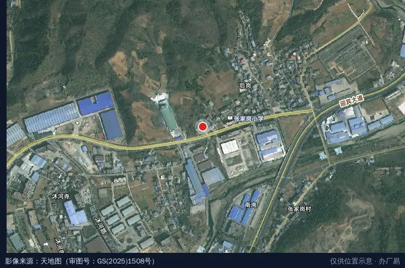 商洛市柏伦(国际)包装产业园-西南门卫星位置示意图