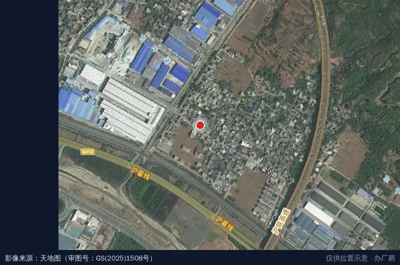 商洛市天然气有限公司高新分公司卫星位置示意图
