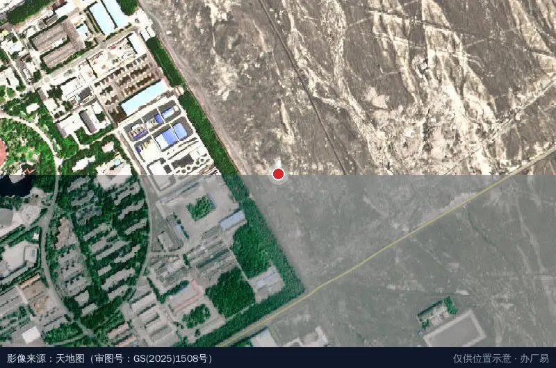 长沙经开区鄯善产业园道路建设项目卫星位置示意图