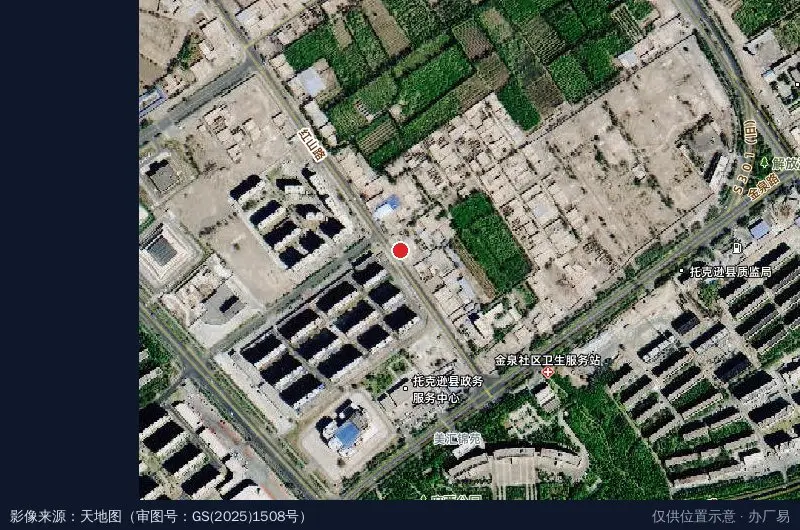 托克逊县国家级电子商务示范项目产业园-北1门卫星位置示意图