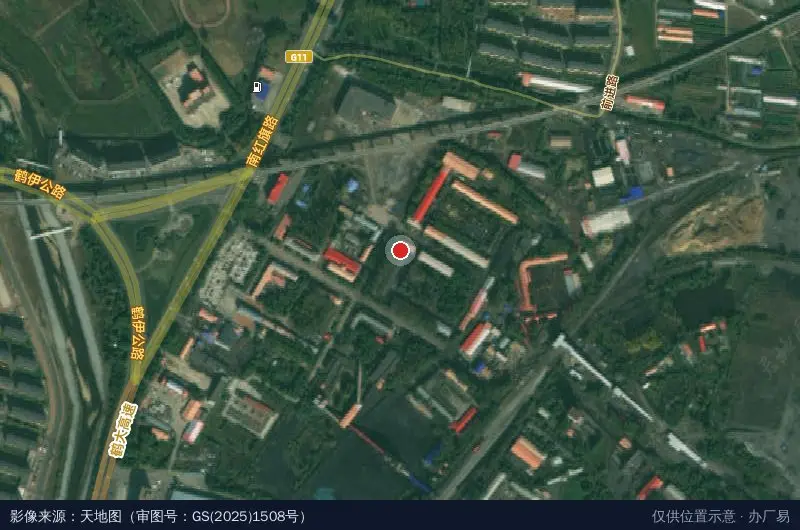 鹤岗双创联盟孵化基地&电商产业园卫星位置示意图