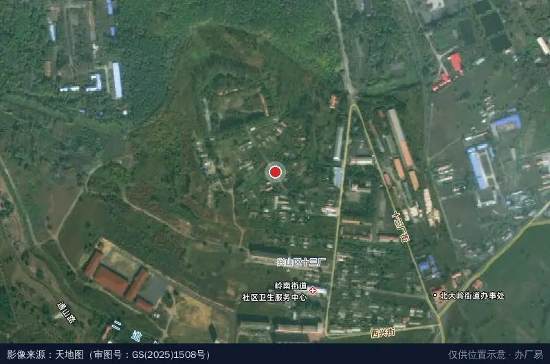 兴山区数字贸易产业园卫星位置示意图