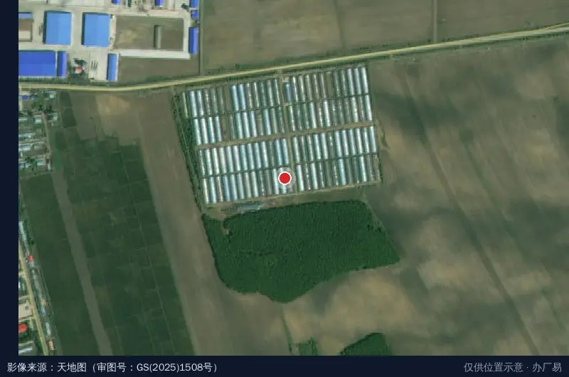 北山农业科技示范区卫星位置示意图