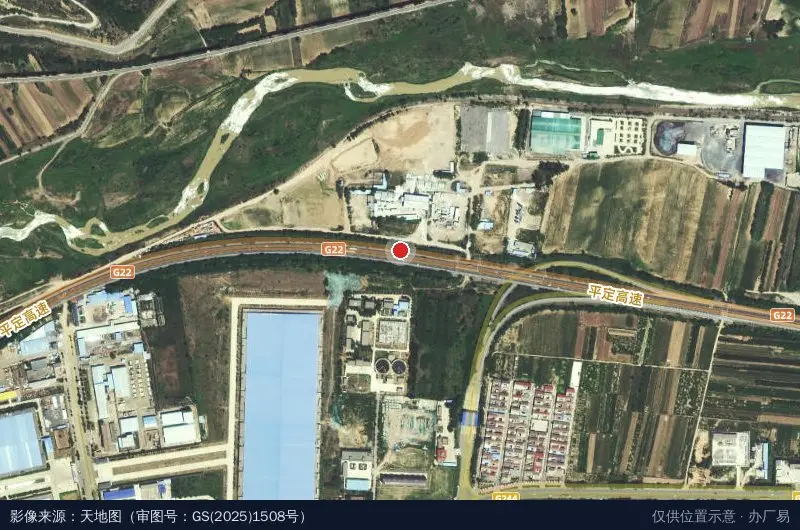 泾川循环经济产业园区卫星位置示意图
