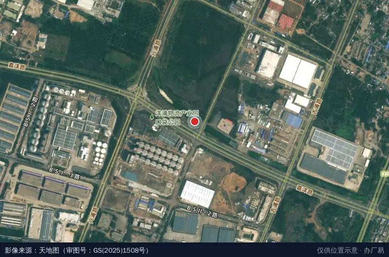 洋浦陆侨国际海产品产业园卫星位置示意图