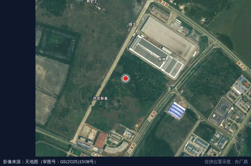 洋浦沪深产业园卫星位置示意图