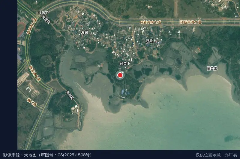 洋浦创业孵化基地卫星位置示意图