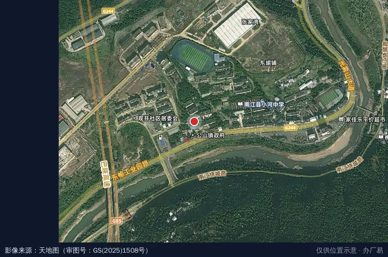 东榆工业园路卫星位置示意图
