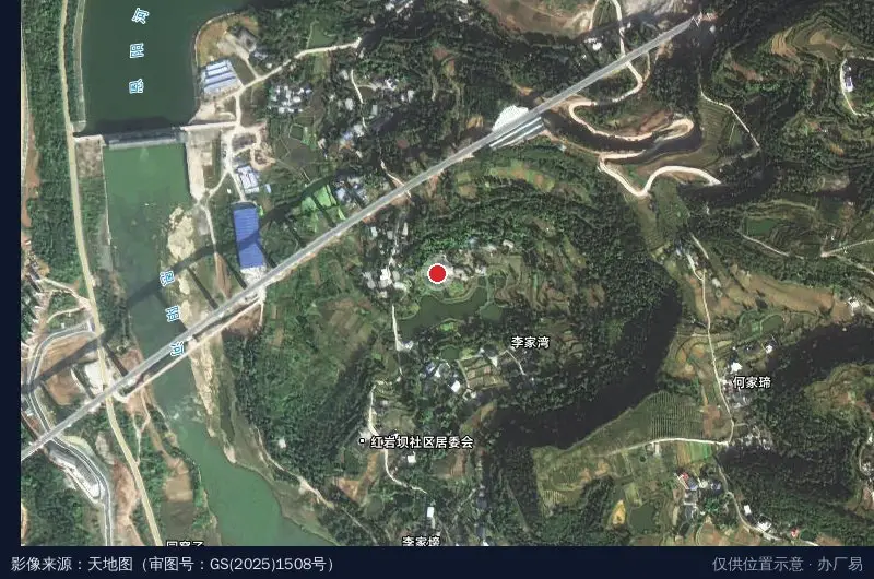 巴中临港产业园孵化中心办公楼卫星位置示意图