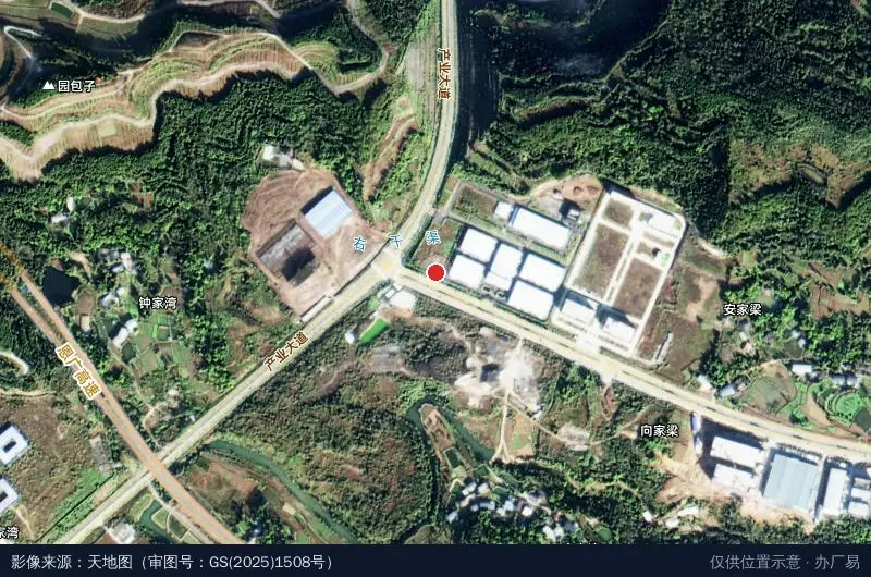 浙川东西部协作中医药产业园卫星位置示意图