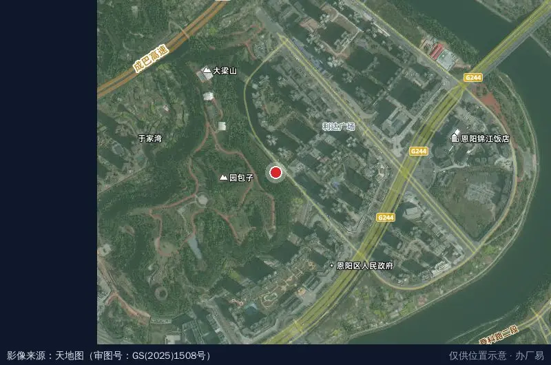 巴中文化创意产业园卫星位置示意图