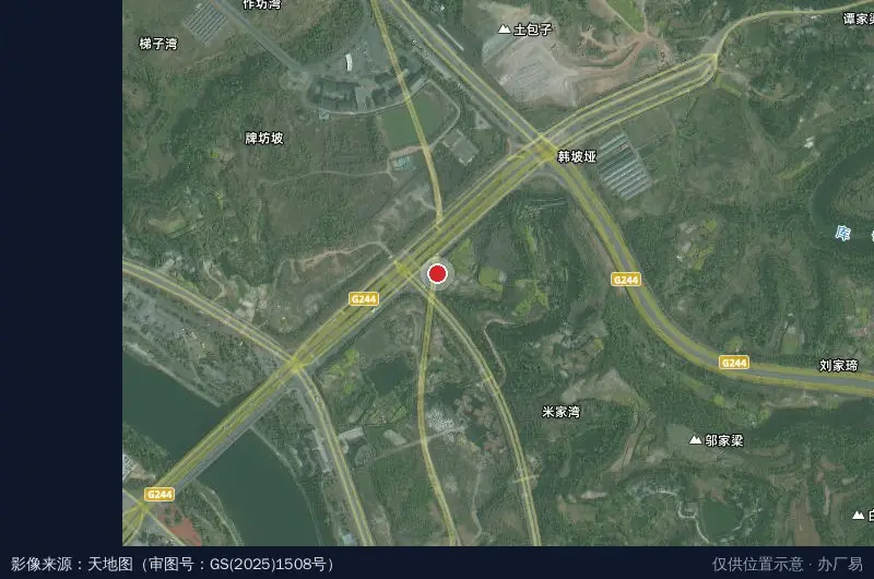川东IT产业园电商基地卫星位置示意图