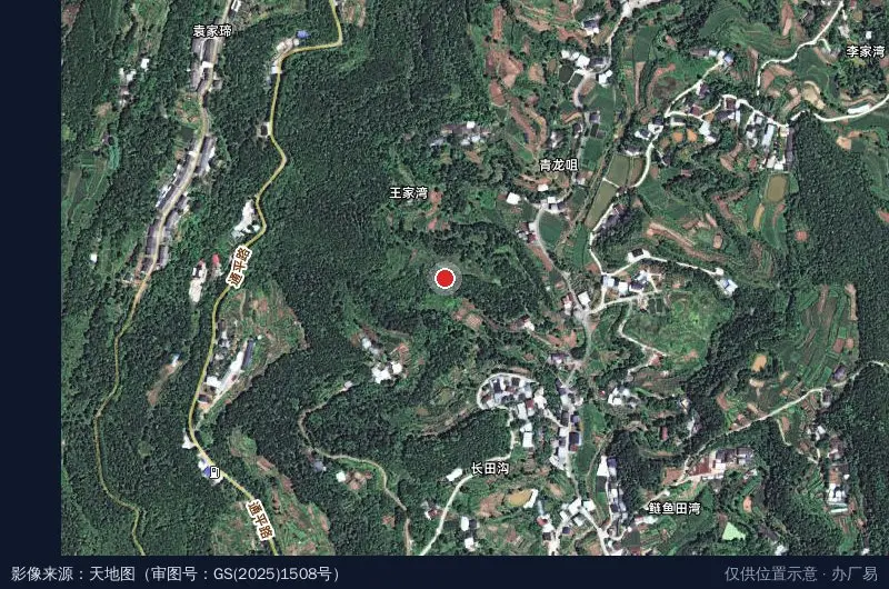 佛头山文化产业园卫星位置示意图