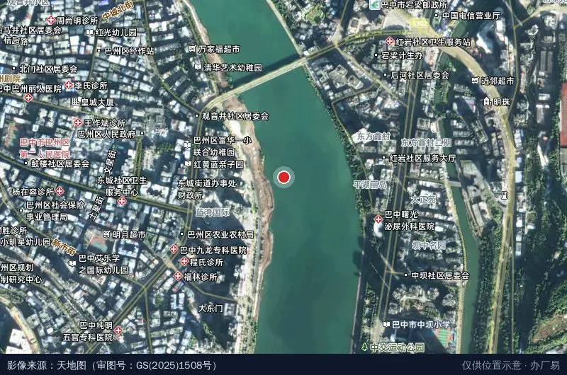 四川巴中经济开发区科技园工会工作委员卫星位置示意图
