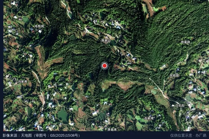 四川巴中经济开发区奇章卫生院卫星位置示意图