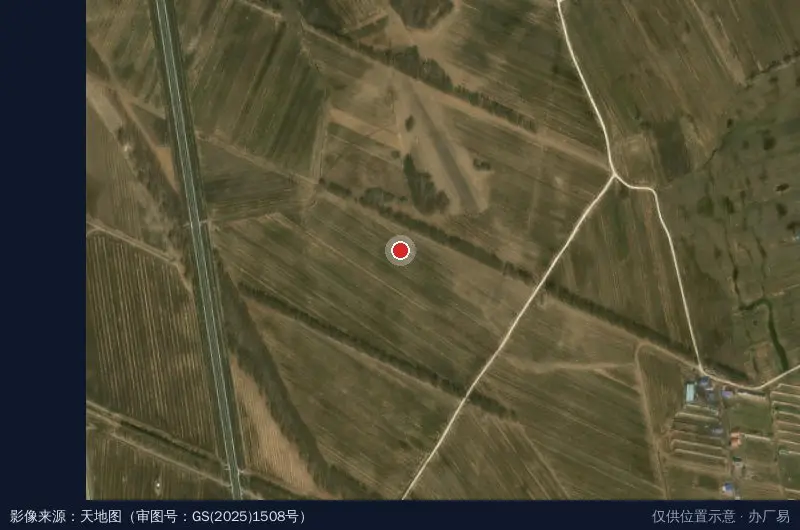 兴隆山镇花卉飞地经济产业园卫星位置示意图