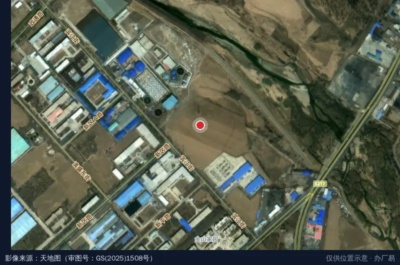 辽宁阜新皮革产业开发区卫星位置示意图