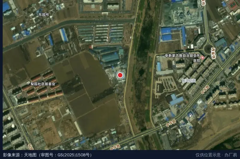 阜新高新技术产业园区-西北门卫星位置示意图