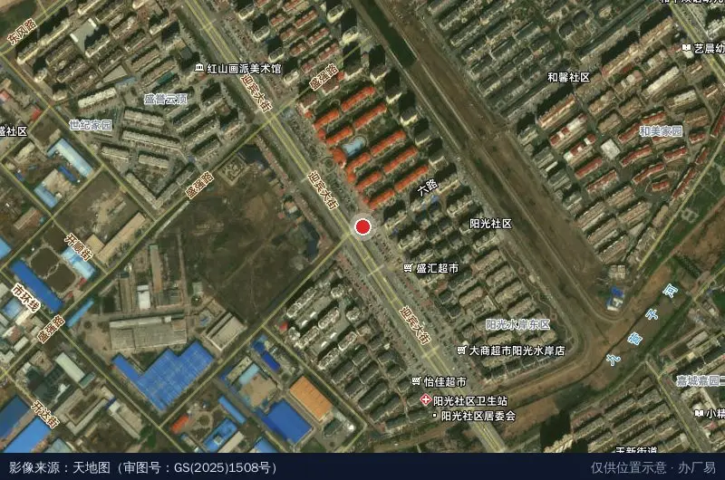 阜新经济开发区科技局卫星位置示意图