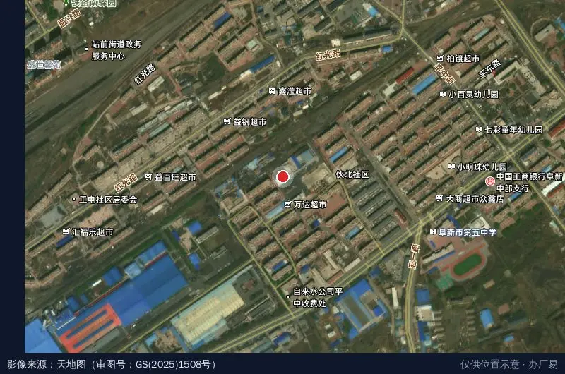 阜新创业孵化基地卫星位置示意图