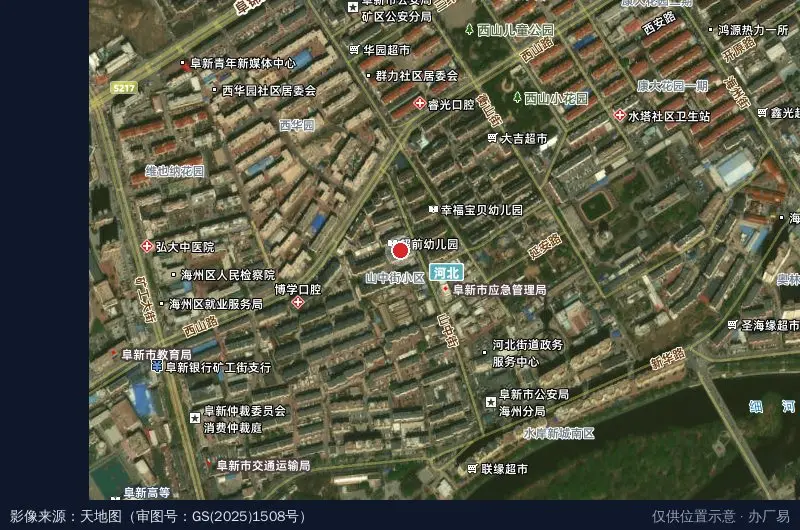 大连创业工坊阜新高专双创基地卫星位置示意图