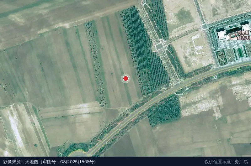兴安盟经济开发区卫星位置示意图