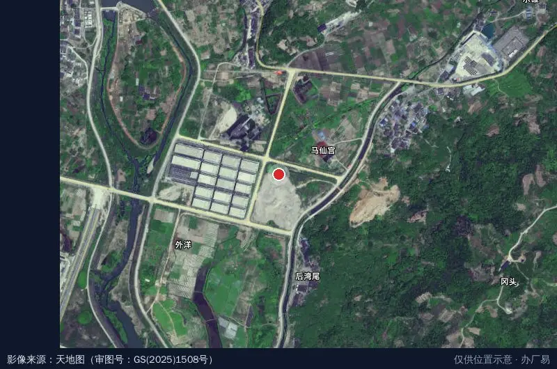 福建品品香茶业有限公司双岳工业园卫星位置示意图
