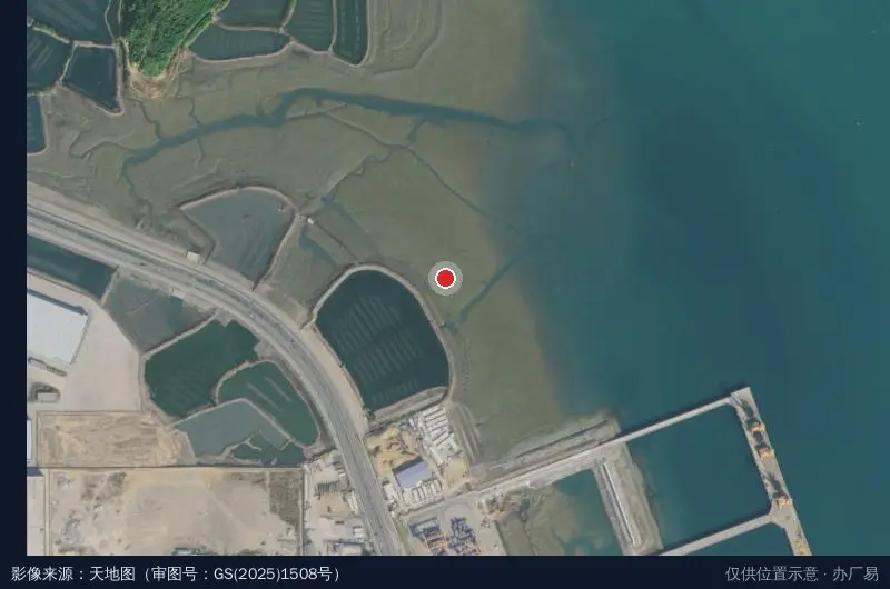 福浦新合金科技有限公司特种铝材工业园区卫星位置示意图