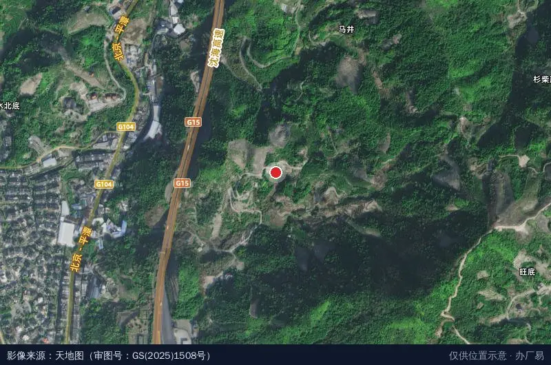 浙江省温岭巿牧屿家工业园区卫星位置示意图