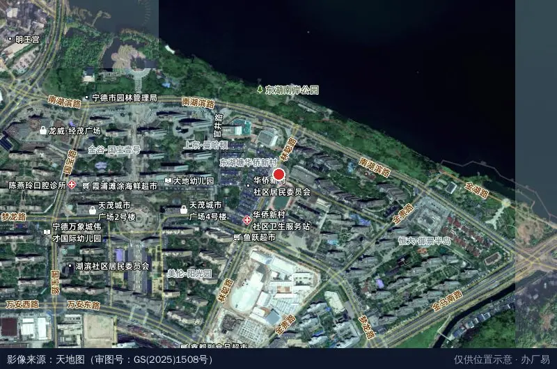 塔南工业园区卫星位置示意图