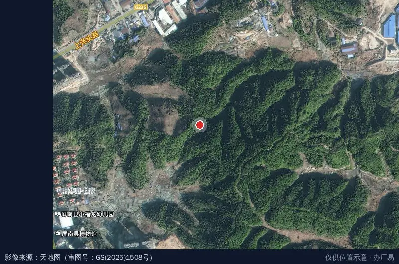 屏南县电子商务产业园卫星位置示意图