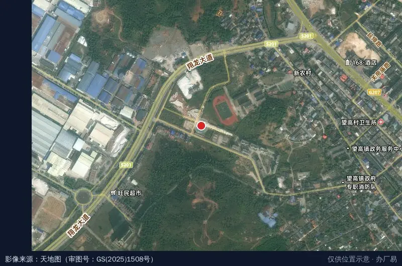 旺高工业区棚户区-东北1门卫星位置示意图