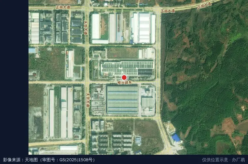 广西鸿芯电子科技有限公司卫星位置示意图