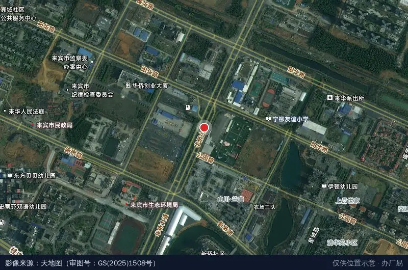 来华投资区工业园卫星位置示意图