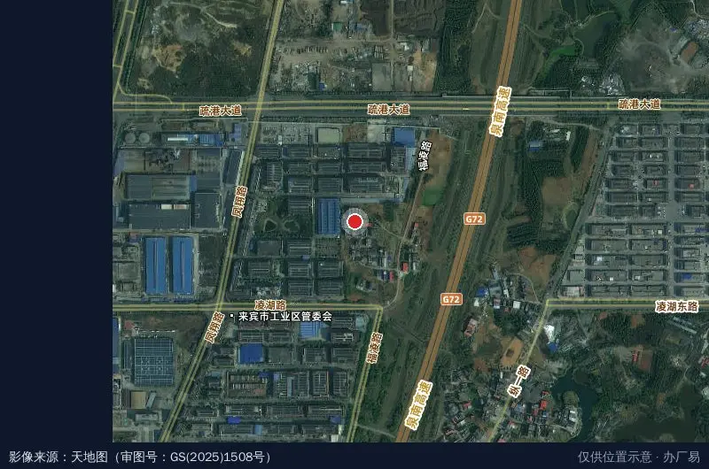 来宾市河南工业园区建设开发有限公司卫星位置示意图