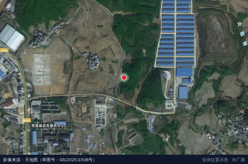 思练工业集中区卫星位置示意图