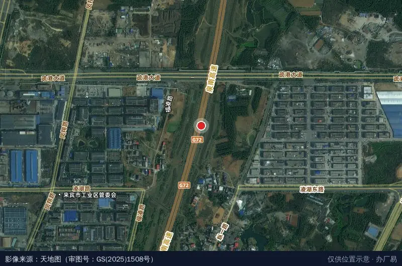 河南工业园区D1-4栋卫星位置示意图