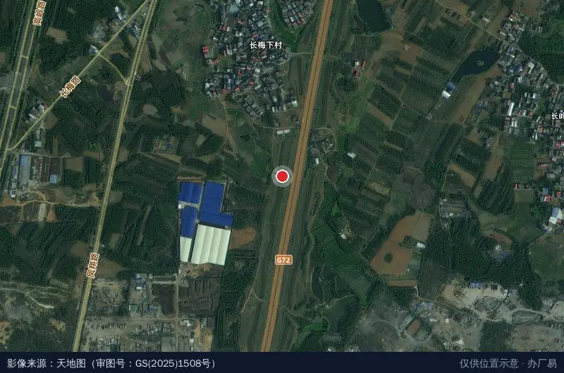 河南工业园2期-西2门卫星位置示意图