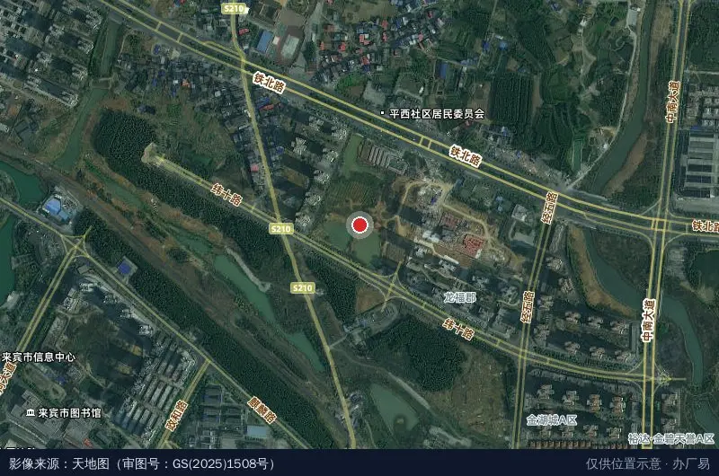 广西来宾市人力资源服务产业园卫星位置示意图