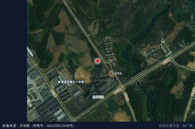 广西福美新材料有限公司福美产业园3号院卫星位置示意图