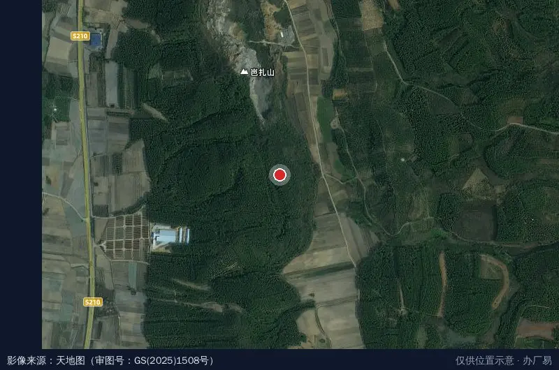东融生态木材产业园卫星位置示意图