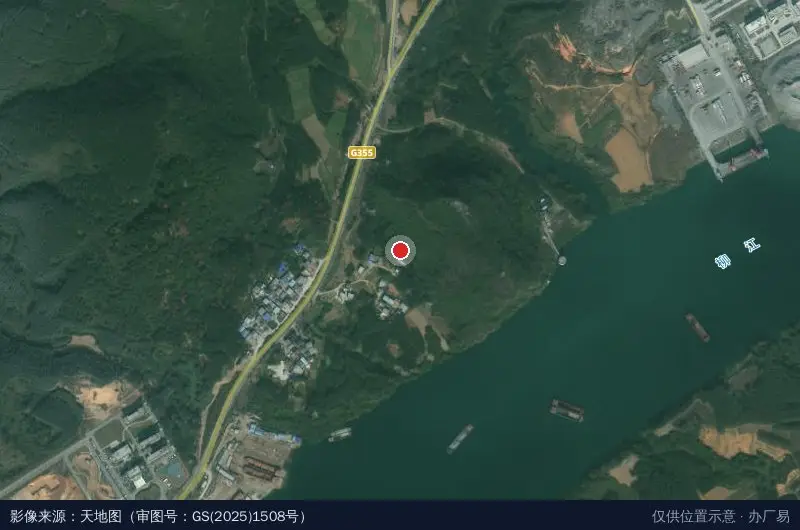 杭州锦江建材锦象水泥产业园卫星位置示意图