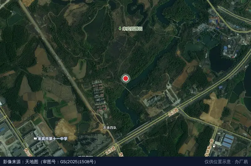 中国科技开发院(来宾)高新技术产业孵化培育基地卫星位置示意图
