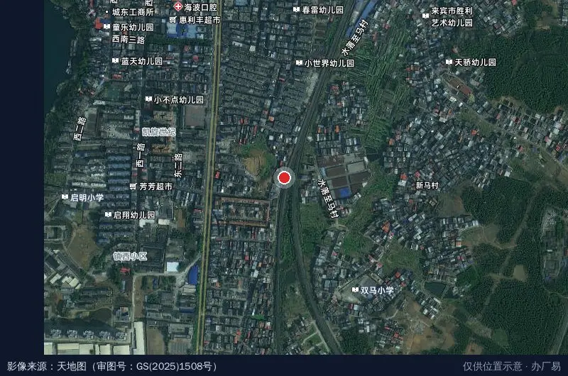 老纸厂物流园卫星位置示意图