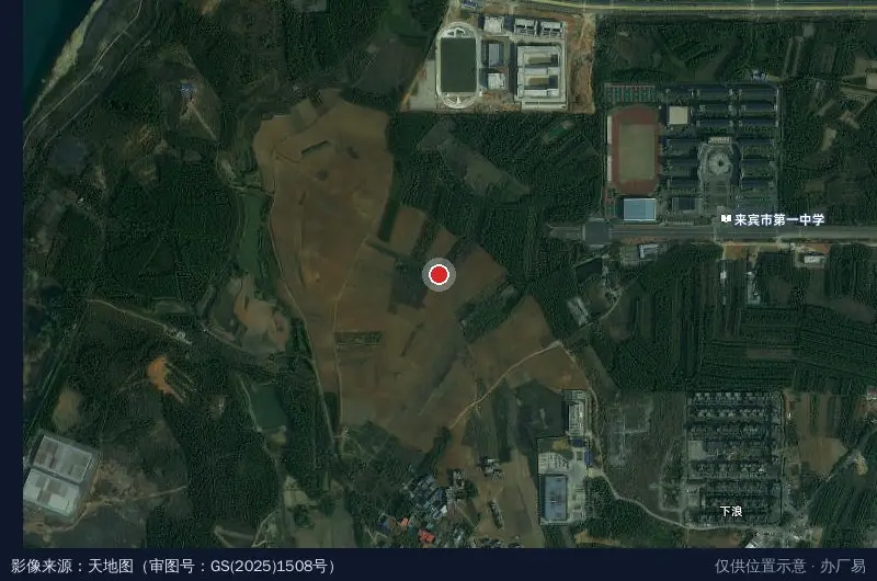 来宾市滨港智慧物流园卫星位置示意图