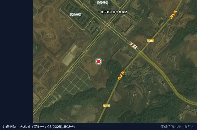 中铁十局南伞产业园项目部卫星位置示意图
