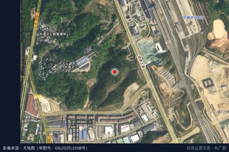 临沧市科技创新园卫星位置示意图