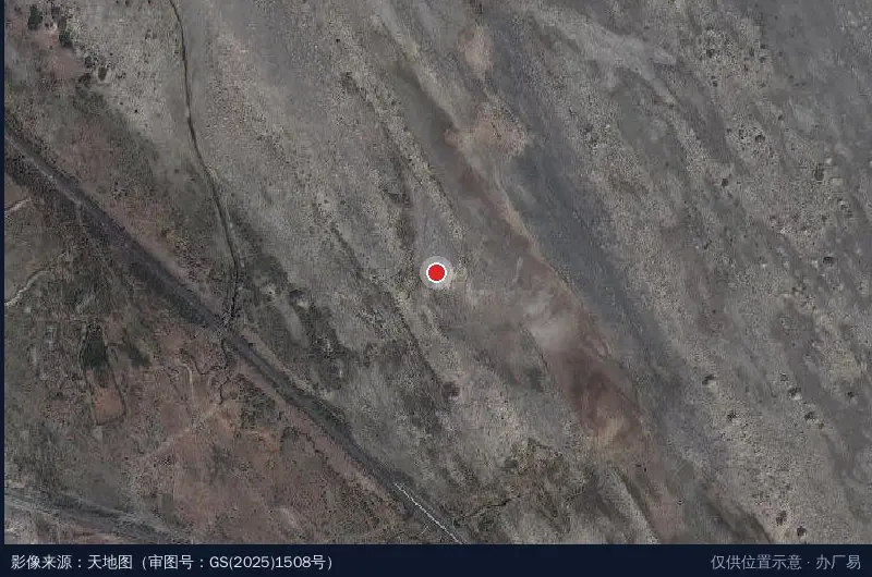 精河国际公铁物流园铁路作业区(精河铁路专用线)卫星位置示意图
