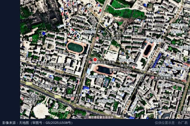博乐市创业孵化基地卫星位置示意图